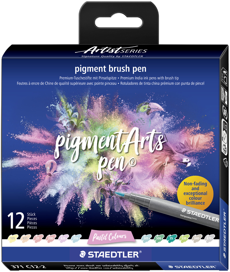 STAEDTLER Feutre pigment brush pen 'Pastel Colours'