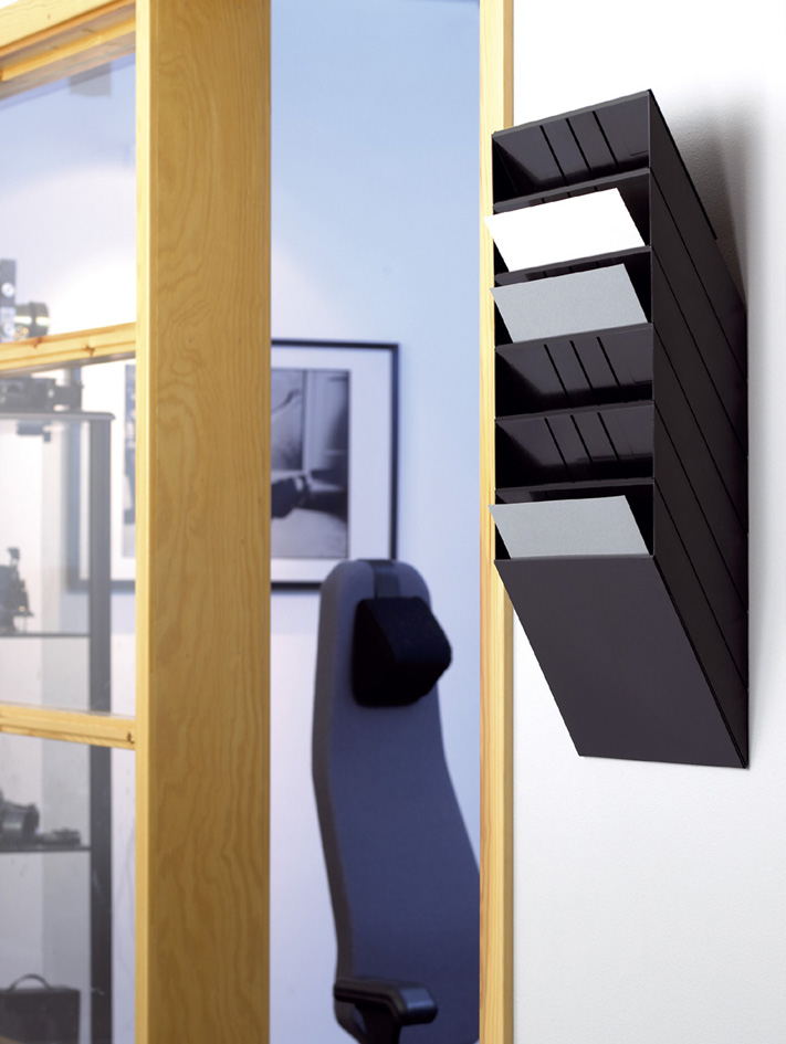 Set porte-brochures mural "FLEXIBOXX 6", noir - utilisation