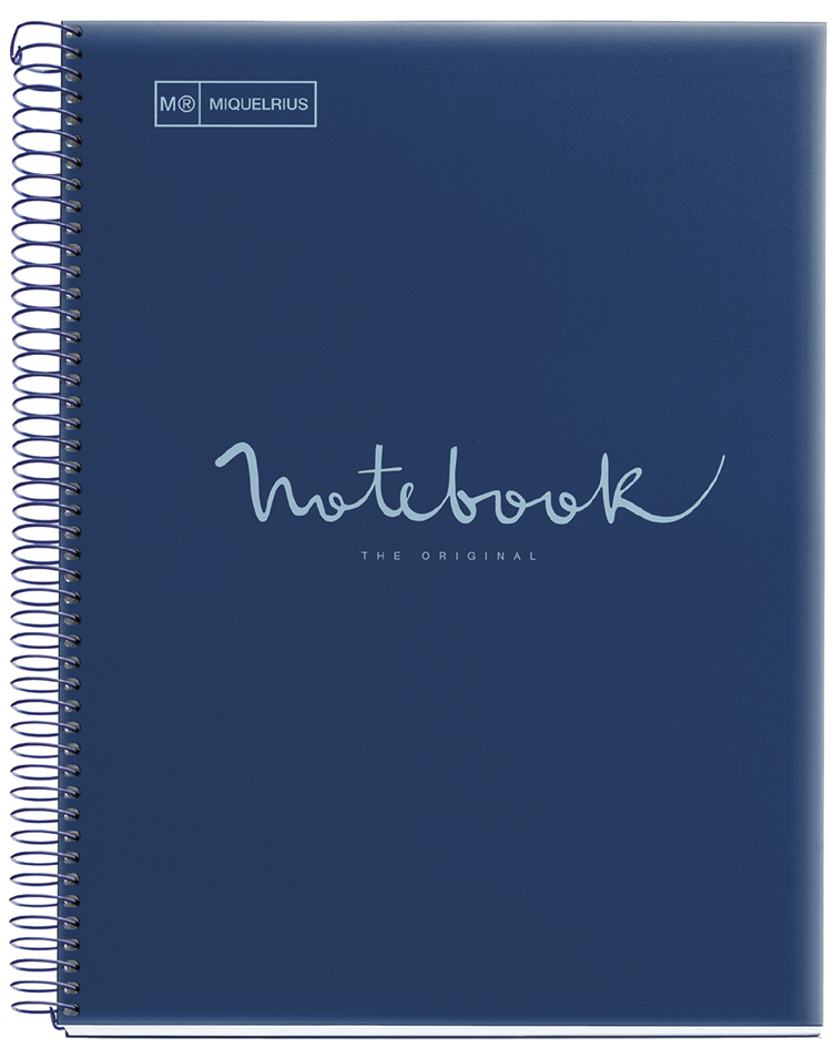 MIQUELRIUS Cahier à spirale 'Notebook EMOTIONS', A4, marine