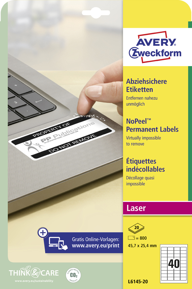 Abziehsichere Etiketten