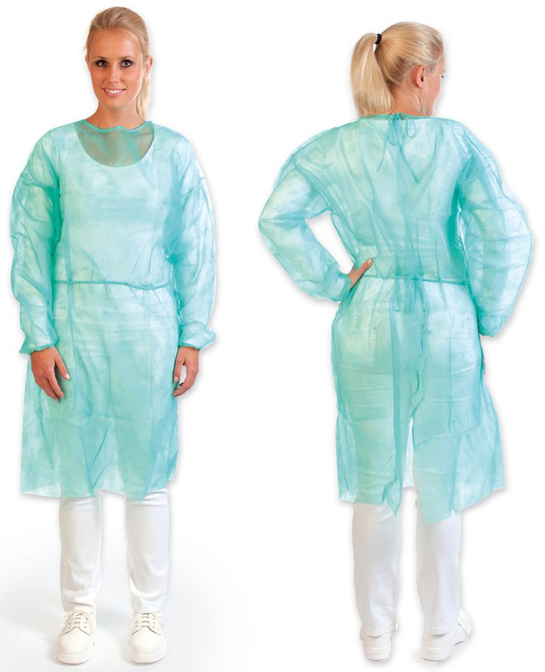 Visuel de référence : blouse PP avec élastique aux manches, vert