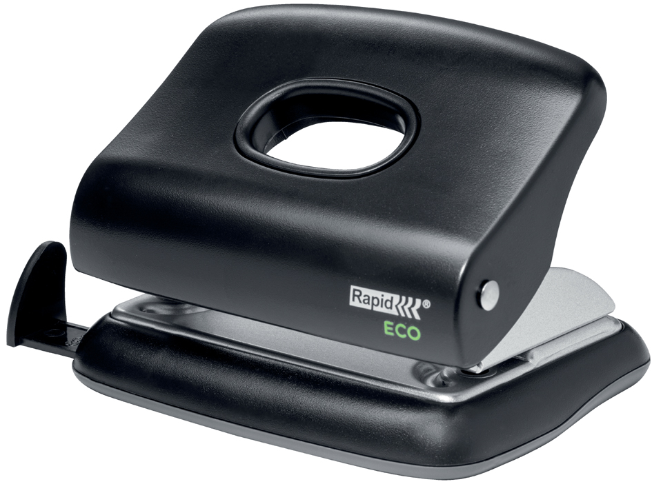 Rapid Perforateur ECO capacité: 20 feuilles, noir