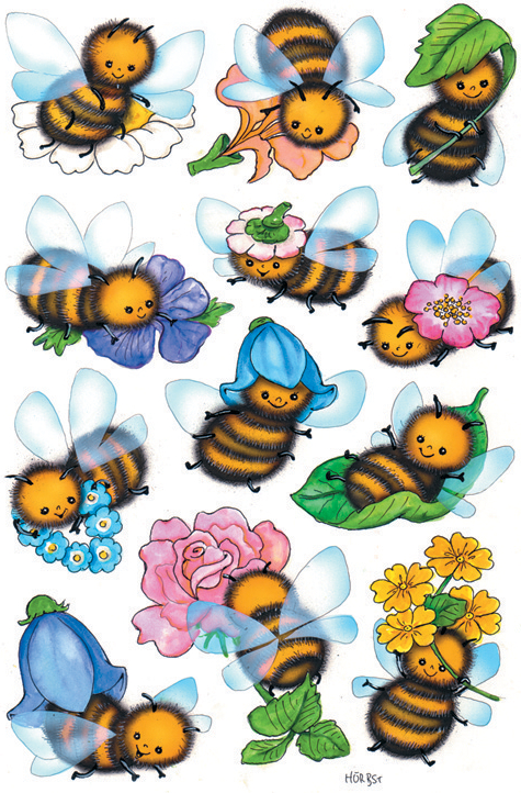 HERMA Autocollants DECOR 'Abeilles rigolotes'