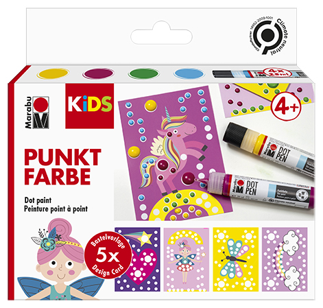 Marabu KiDS Set de peinture point à point Dot Pen 'Licorne'