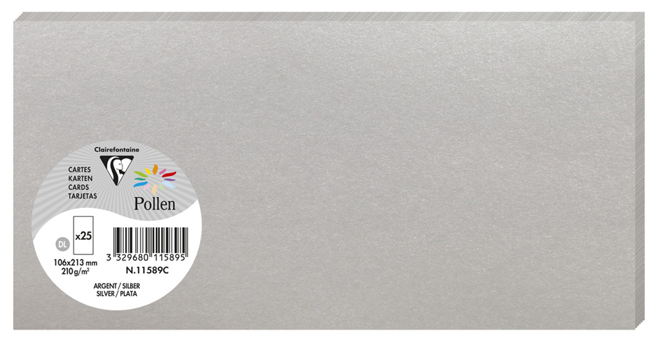 Pollen by Clairefontaine Carte DL, argent