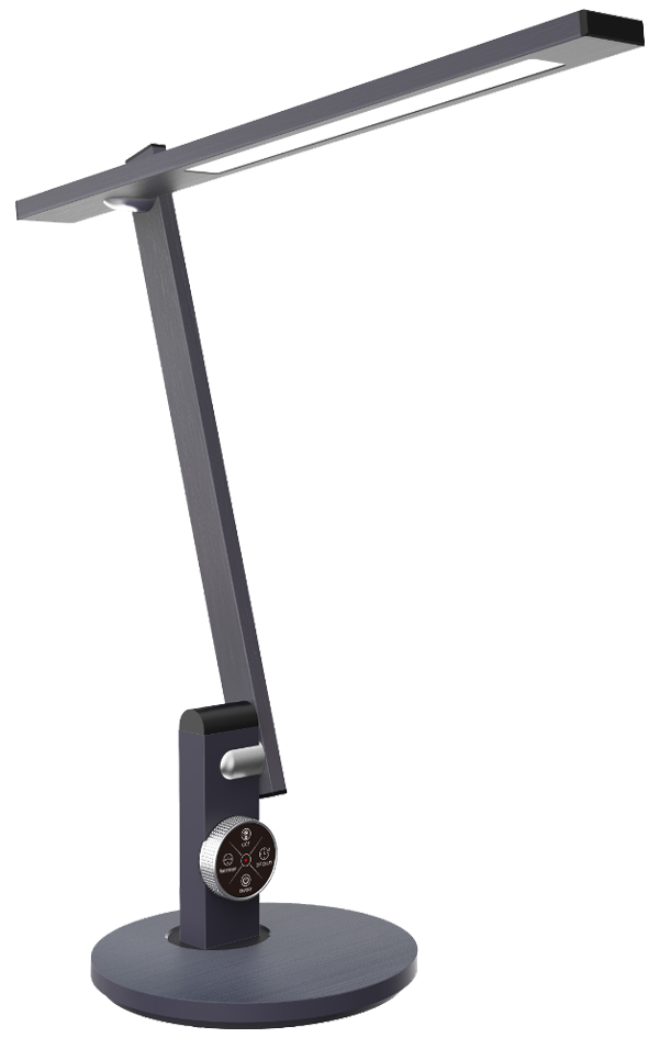 PAPERFLOW Lampe de table à LED BENTO, socle, gris métallisé