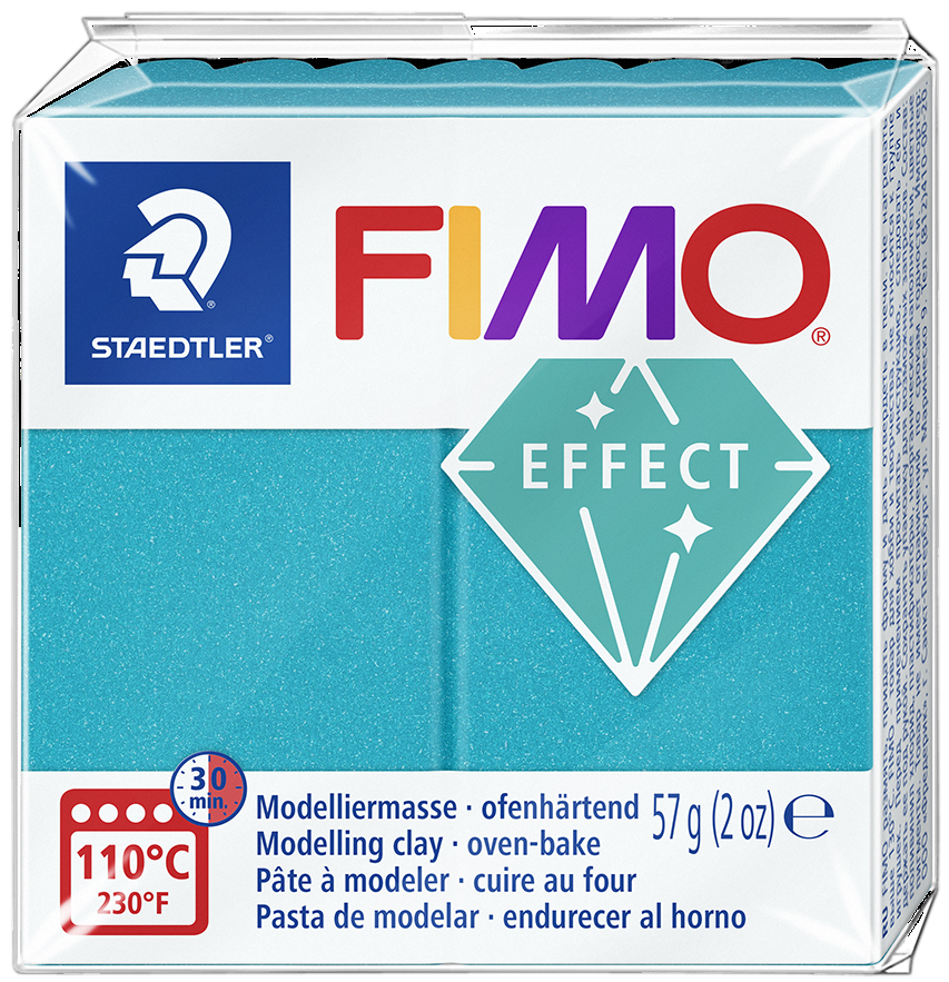 FIMO Pâte à modeler EFFECT, 57 g, turquoise métallisé