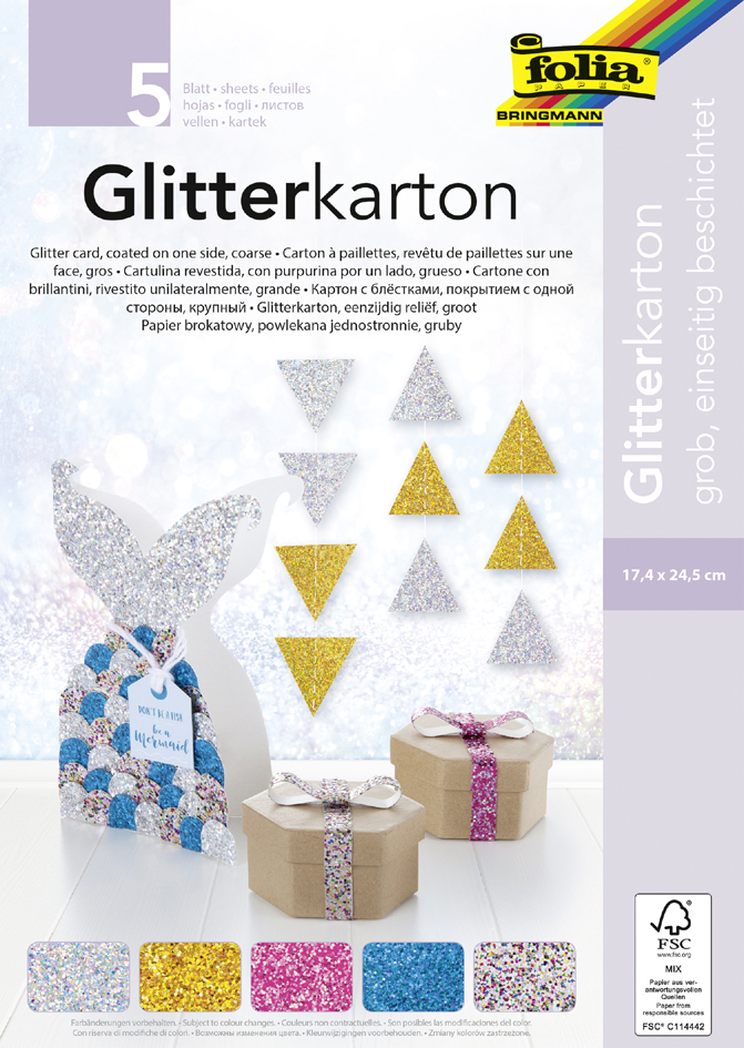 Papiers / cartons paillettes