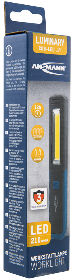 Lampe d'atelier à LED WL210B, emballage
