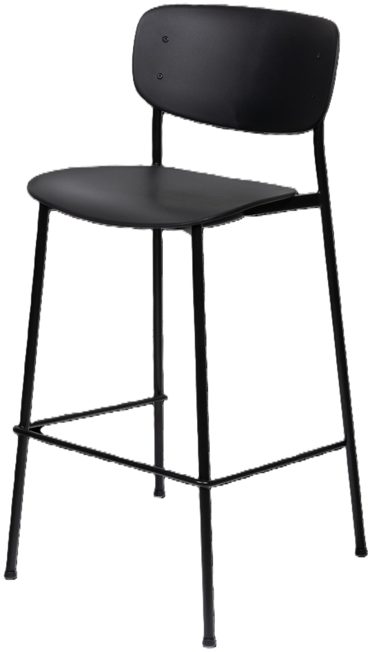 PAPERFLOW Chaise de bar SOHO, set de 2, noir