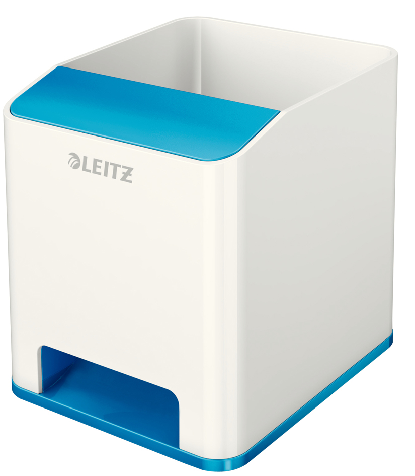 LEITZ Pot à crayons Sound WOW Duo Colour, bleu