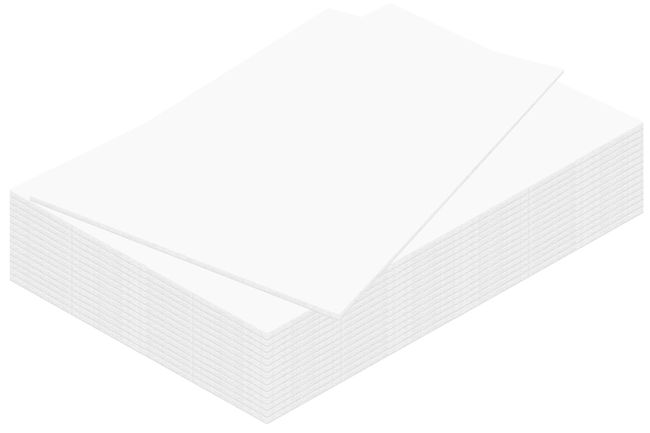 Carton plume, blanc