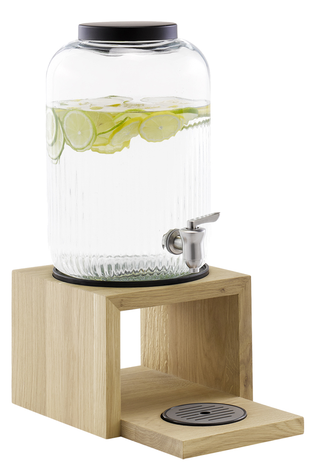 APS Distributeur à boisson VALO, 7 litres, verre/chêne
