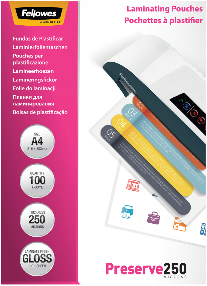 Pochette de plastification 500 microns (Preserve)