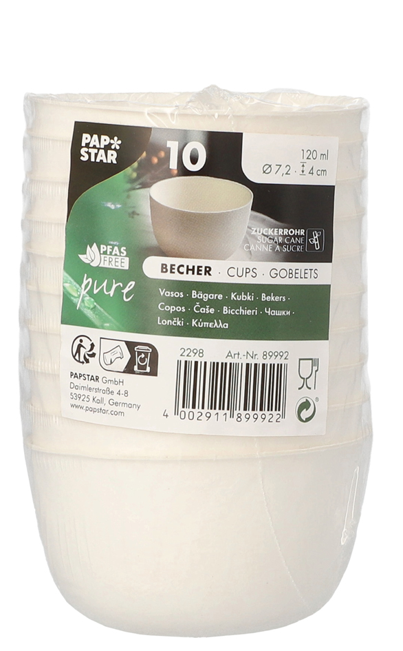 Bol en canne à sucre "pure", emballage