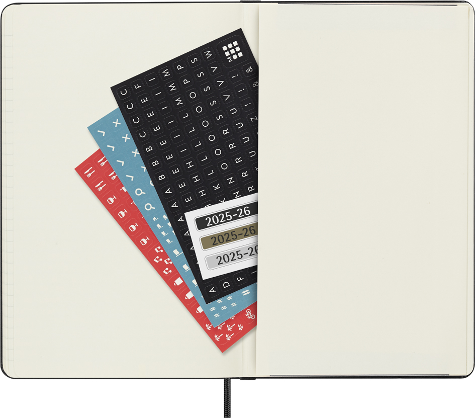 Visuel de référence : vue intérieure : stickers dans la pochette intérieure