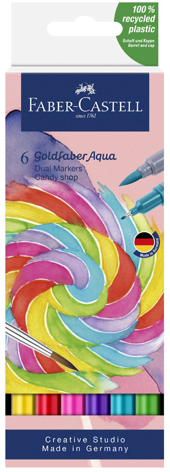 FABER-CASTELL Marqueur aquarelle GOLDFABER, étui Candy Shop