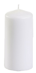 PAPSTAR Bougie cylindrique, diamètre: 50 mm, blanc
