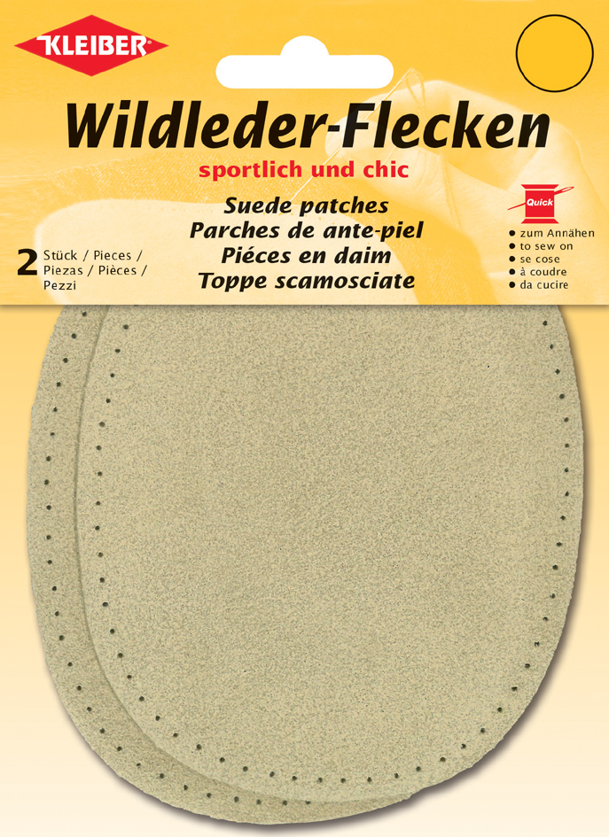 Visuel de référence : Patch à coudre en daim, beige