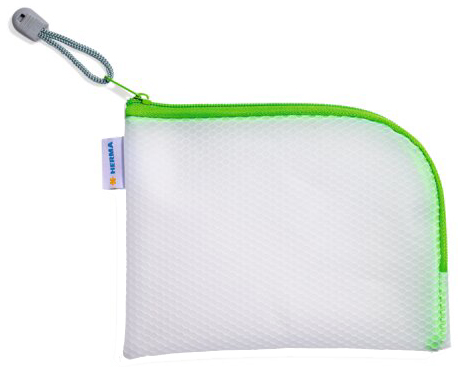 HERMA Pochette à fermeture à zip 'Mesh Bags', A6, vert