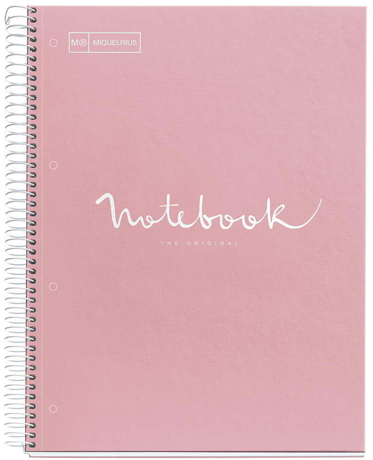 MIQUELRIUS Cahier à spirale 'Notebook EMOTIONS', A4, rose