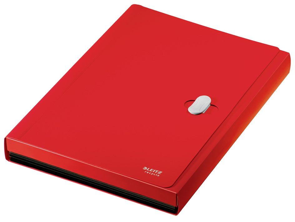 LEITZ Trieur ménager Recycle, A4, PP, 6 compartiments, rouge