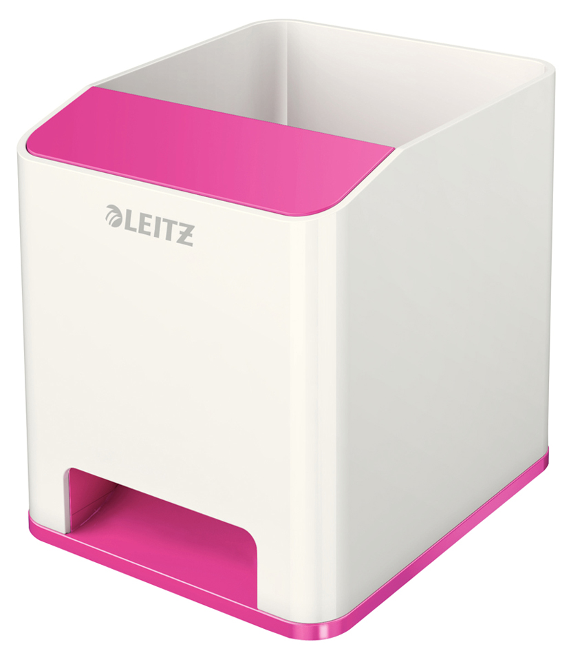 LEITZ Pot à crayons Sound WOW Duo Colour, rose