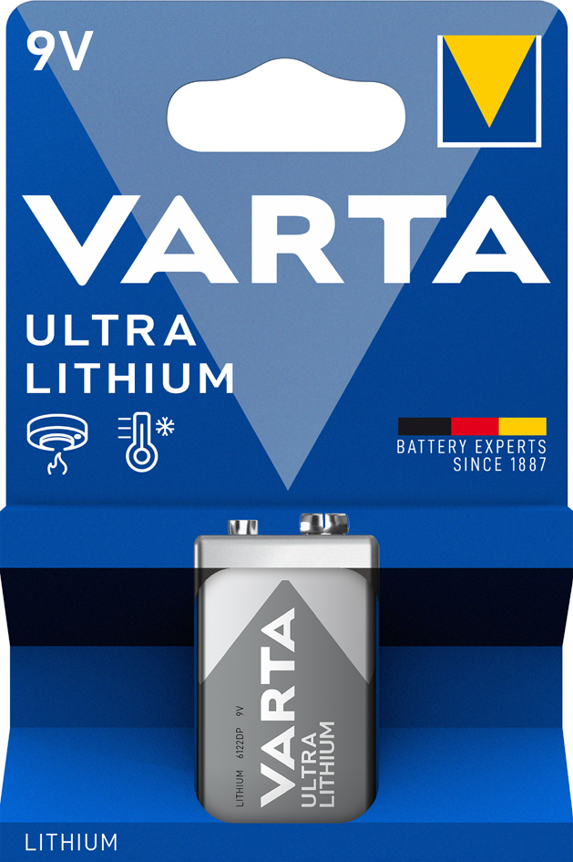 Lithium, bloc E (9V)