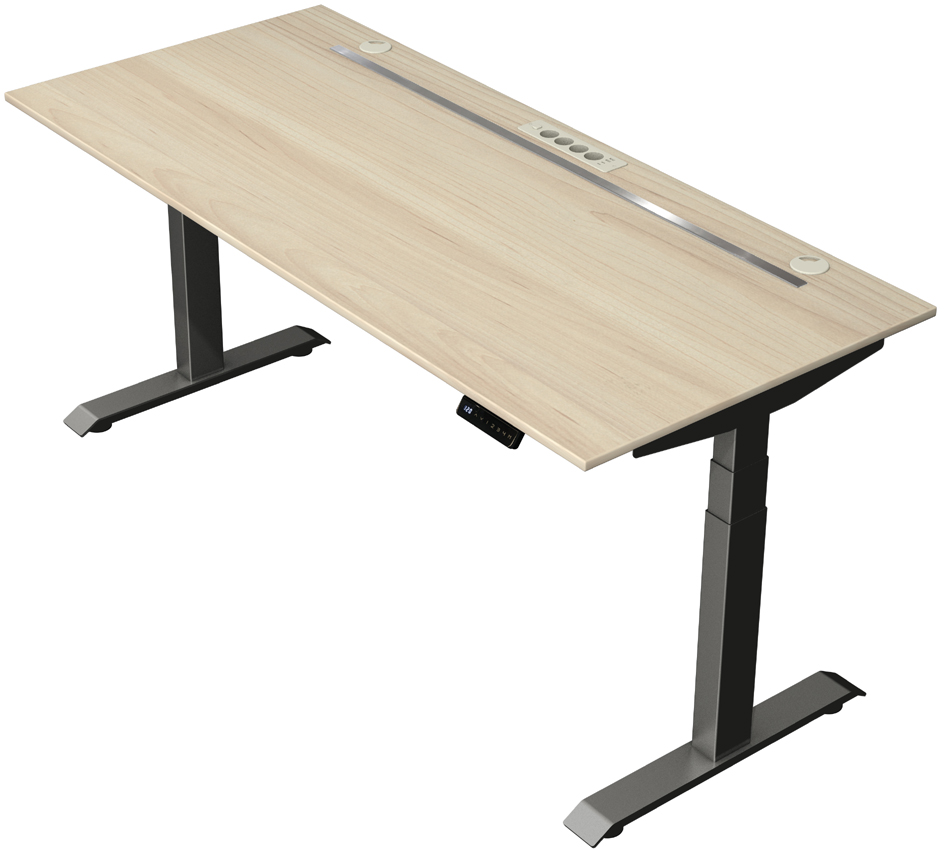 kerkmann Rangement pour bureau assis-debout Move 3, blanc pour tables à partir de 1.400 mm de largeur acier blanc