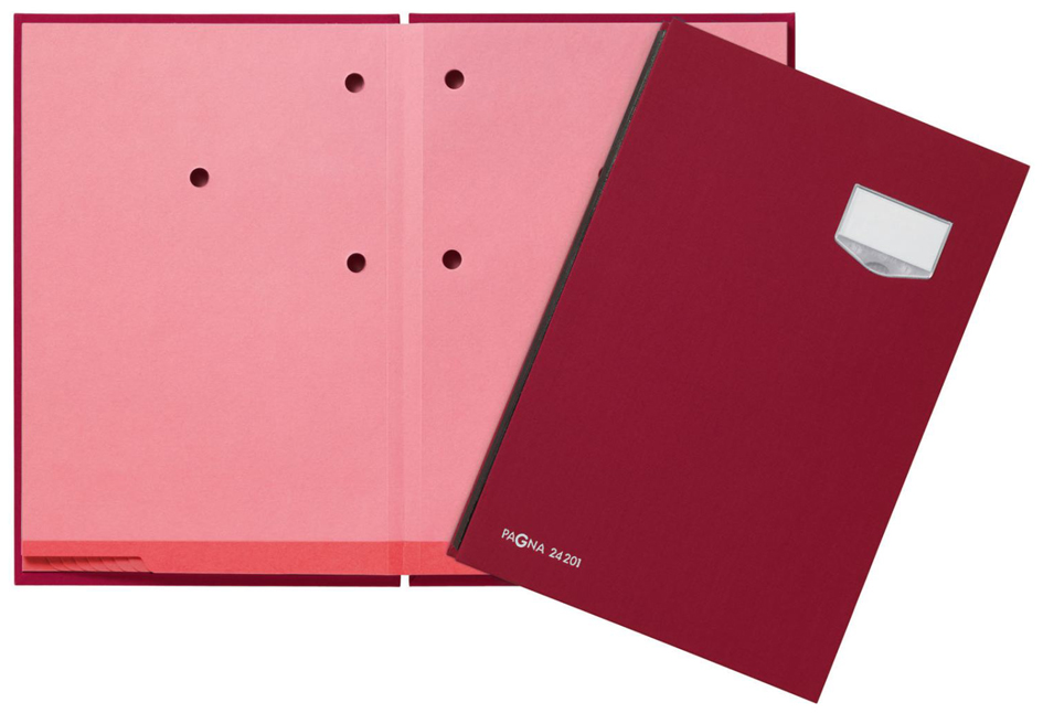 PAGNA Parapheur 'DE LUXE', A4, 20 compartiments, rouge