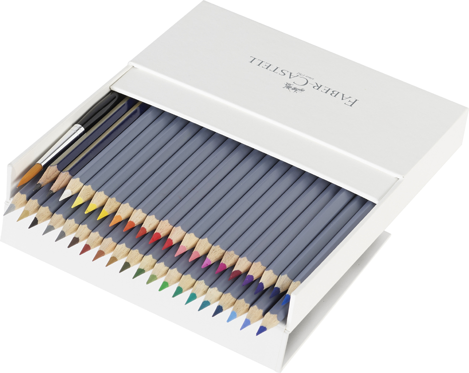 Crayons aquarelle GOLDFABER, étui studio - ouvert