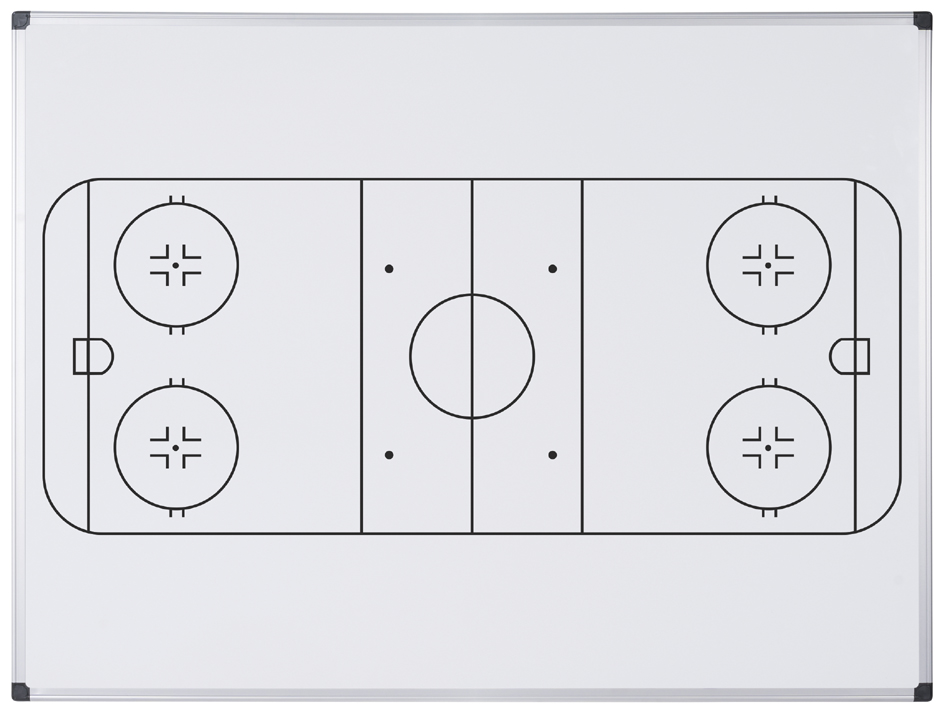 Visuel de référence : tableau blanc mural terrain de hockey sur glace