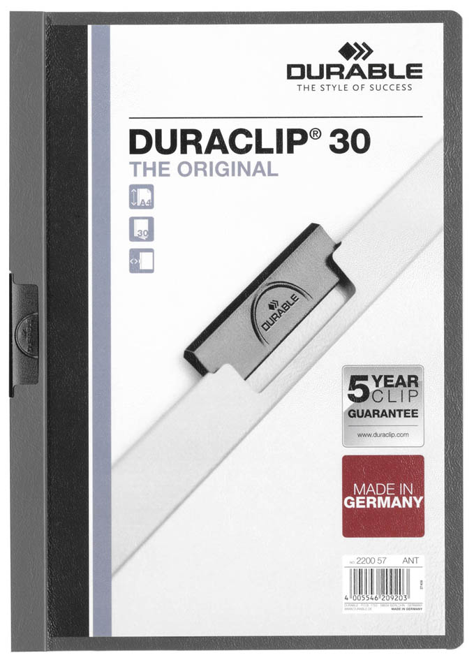 DURABLE Chemise à clip DURACLIP ORIGINAL 30, format A4