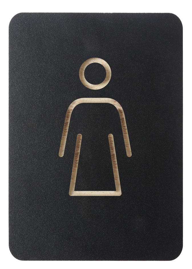 EUROPEL Pictogramme 'WC femmes', noir