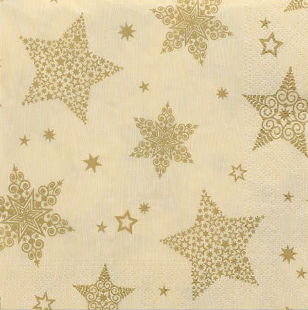 PAPSTAR Serviette à motif de Noël 'Christmas Shine', crème