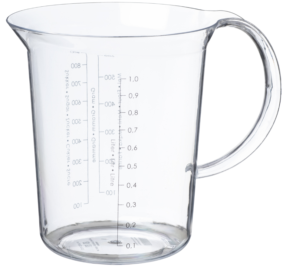 plast team Pichet mesureur 'Palermo', 1,0 litre, transparent