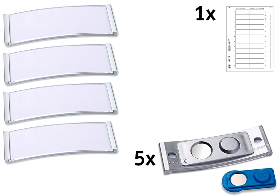AVERY Zweckform Badge, 68 x 22 mm, set de 5, argent