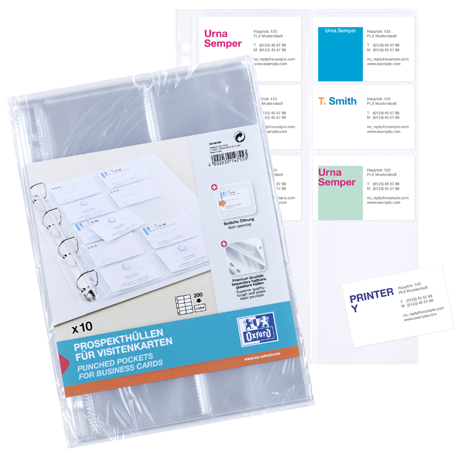 Pochettes pour cartes de visite