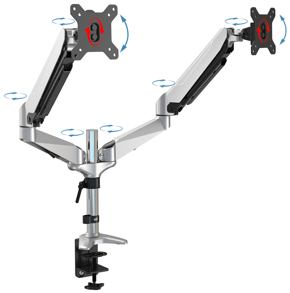 Support double écran LCD/LED, vue détaillée