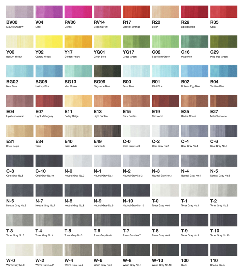 aperçu des couleurs