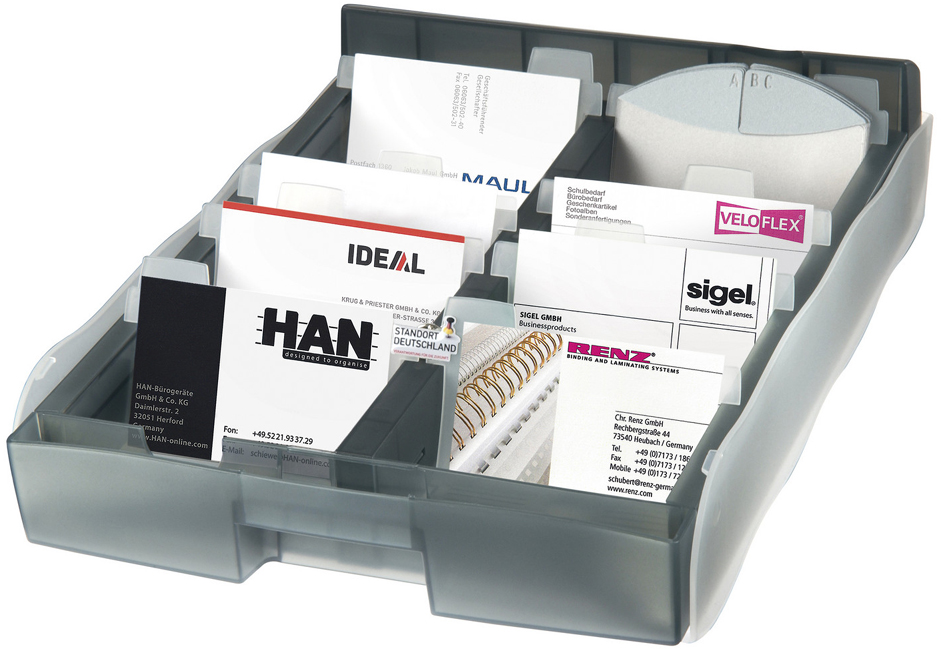 HAN Index alphabétique A-Z pour boîte CROCO DUO, A8 paysage largeur de l'onglet: 42 mm A8 paysage translucide