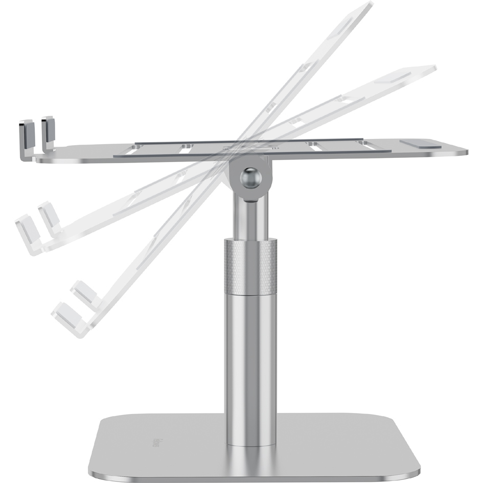 Support pour ordinateur portable Alumia : montre le réglage de l'inclinaison