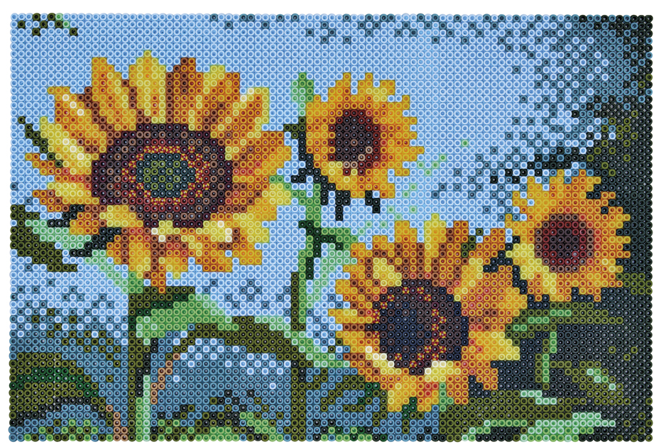Visuel de référence : Perles à repasser Art "Tournesols"