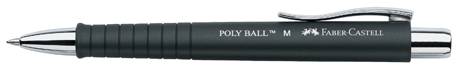 Stylo à bille rétractable POLY BALL, noir