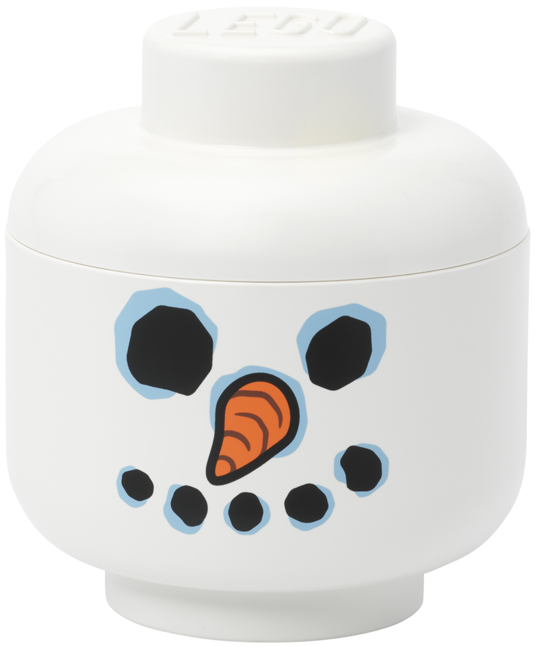 LEGO Boîte en forme de tête STORAGE HEAD SNOWMAN, S, blanc