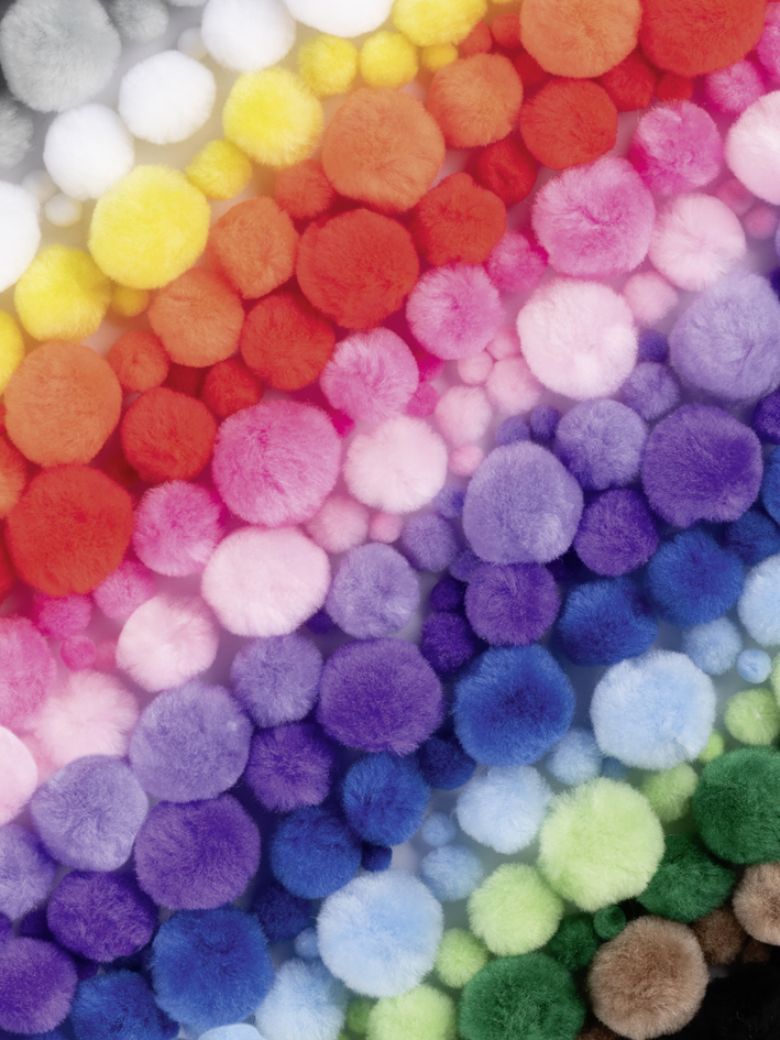 Mélange de pompons MULTICOLORE Jumbobox, tailles/couleurs