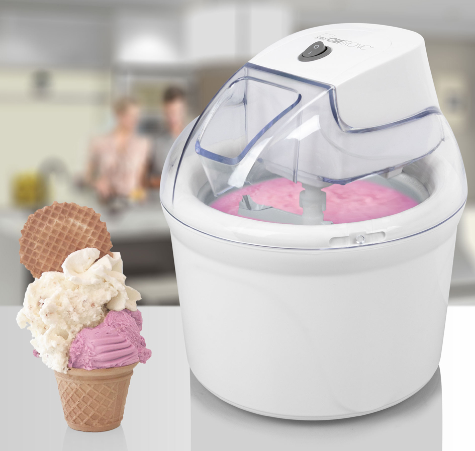 CLATRONIC Sorbetière ICM 3764, 1,5 litre, blanc