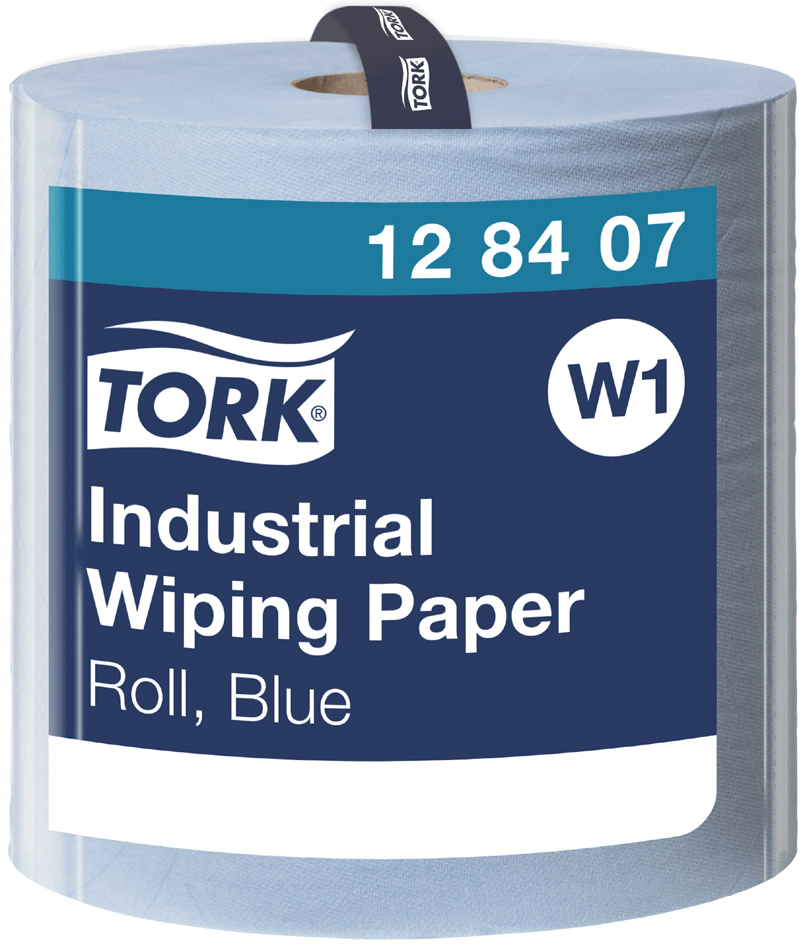 TORK Rouleau de papier nettoyant industriel, 340 m, bleu