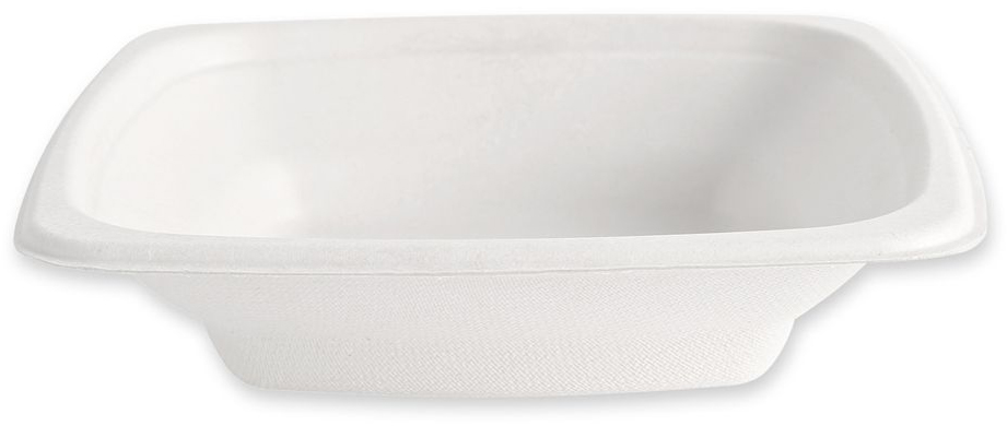 NATURE Star Plat en canne à sucre, carré, 400 ml, blanc