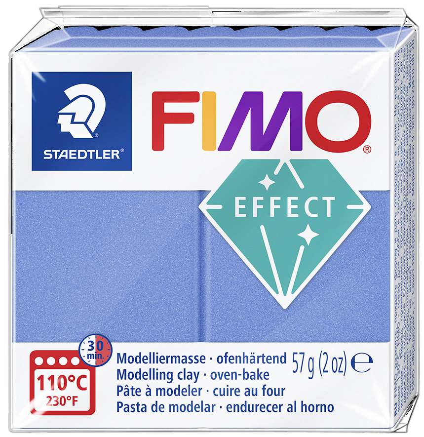 FIMO Pâte à modeler EFFECT, 57 g, bleu métallisé